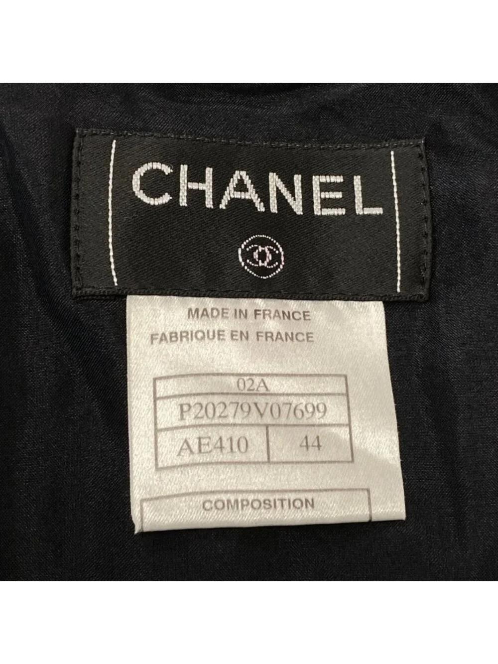 Chanel CC Logo Pencil Skirt Long Black 44